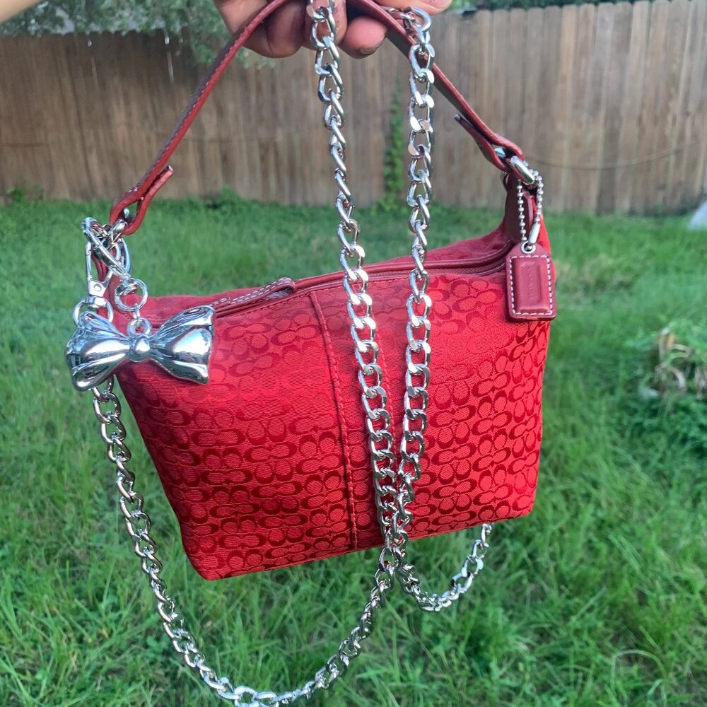 Coach Vintage Red Soho Hobo Bag - Picture 2 of 16